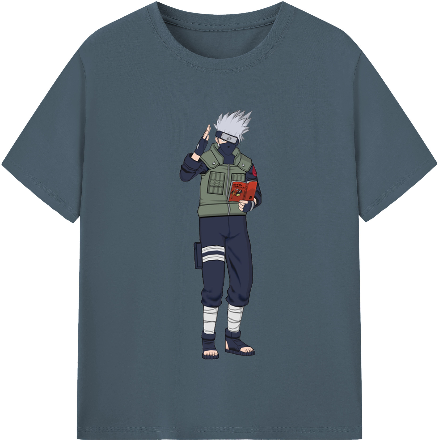 （画像用） NARUTO -ナルト- はたけ カカシ Hatake Kakashi 綿100％半袖Tシャツ（フロントプリント）